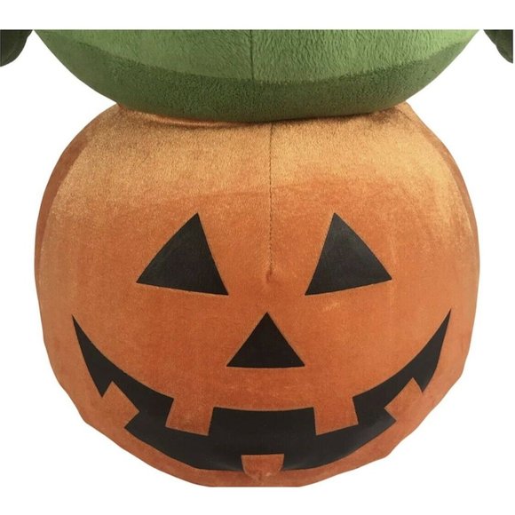 New Ghostbusters Slimer On Pumpkin Plush 2016 Halloween Gemmy 24” Tall Greeter - Picture 3 of 8